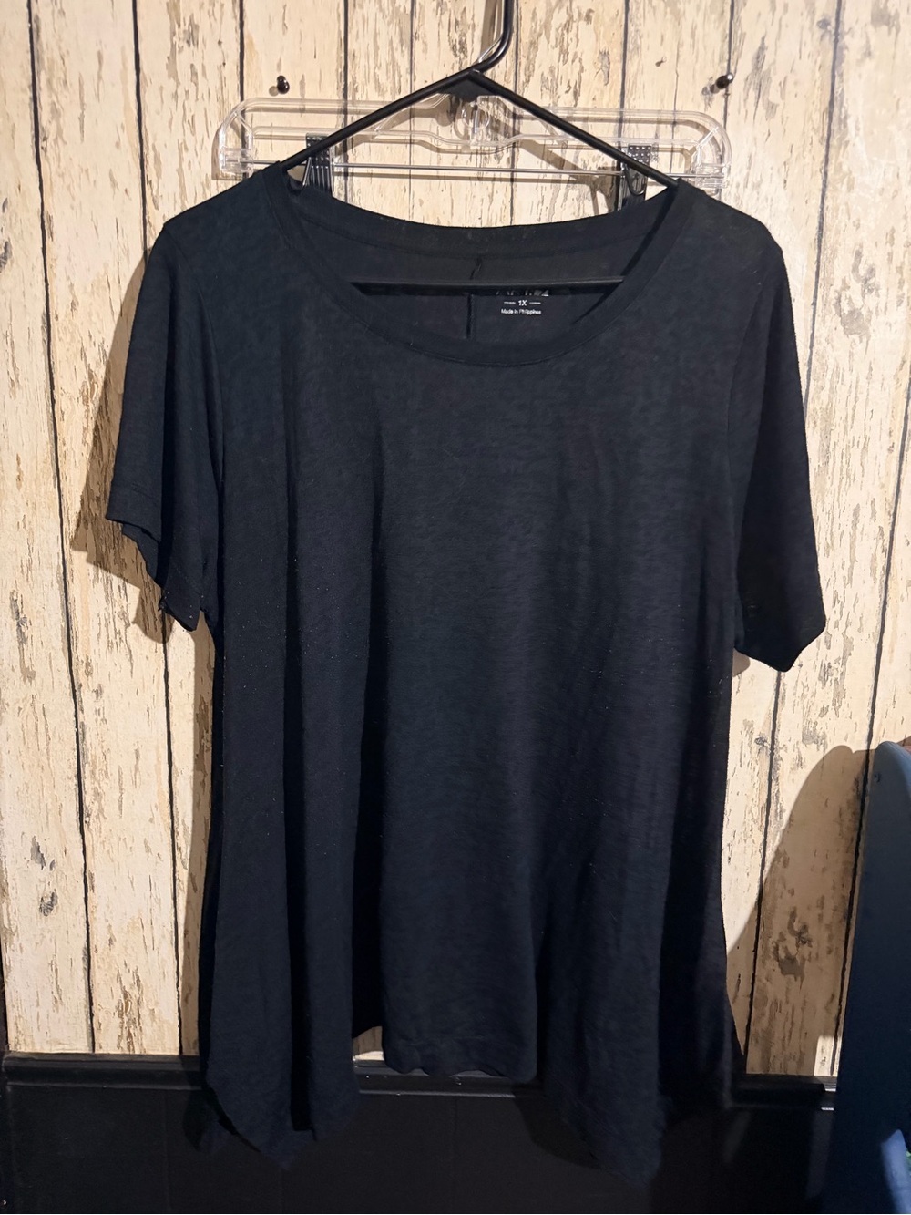 Apt. 9 Black Short Sleeve Crewneck Tee